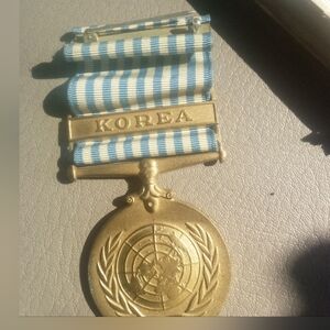 Vintage Korean War Service Medal Ribbon from United Nations to American Soldier